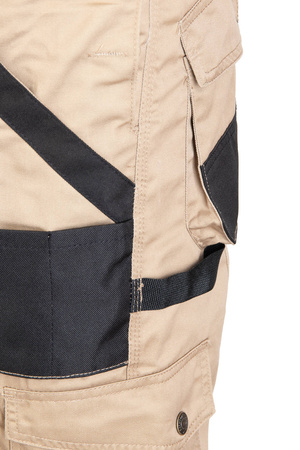 Spodnie robocze ochronne ogrodniczki wielofunkcyjne kombinezon ogrodniczy beżowe Polstar BRIXTON PRACTICAL APOG