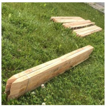 Tyczka ogrodowa palik do warzyw 10 sztuk 120 cm 2,5x3 cm