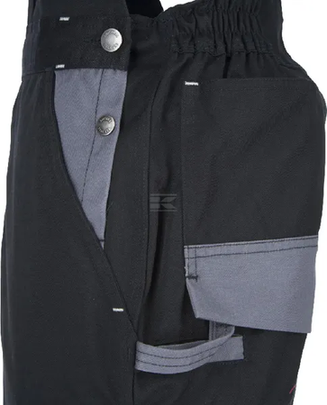 Spodnie ogrodniczki robocze WYTRZYMAŁE Original Kramp czarno-szare