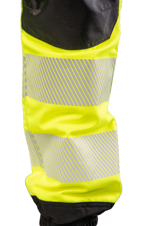 Spodnie Robocze do pasa z odblaskiem czarno-zółte Joggery