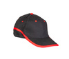 Czapka z daszkiem robocza zapięcie na rzep BASEBALL czarno-czerwona