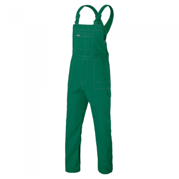 Ogrodniczki robocze spodnie na szelkach wygodne zielone Art.Mas COMFORT
