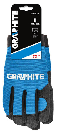 Rękawice robocze ochronne ze skóry syntetycznej GRAPHITE roz. 10