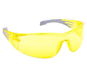 Okulary ochronne przeciwodpryskowe żółte rozjaśniające poliwęglan Chaplin UNIAMBER