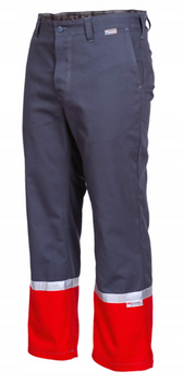 Spodnie pas antystatyczne z odblaskiem PIORUN szare