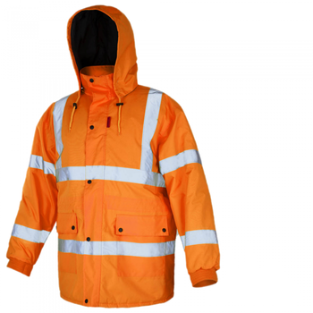 Kurtka Flash ocieplana wodoodporna odblaskowa pomarańczowa KAT.2