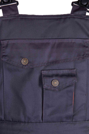 Spodnie robocze ogrodniczki ocieplane na szelkach BRIXTON PRACTICAL grafitowe