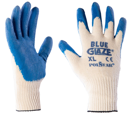Rękawice ochronne robocze powlekane lateksem Blue GLAZE