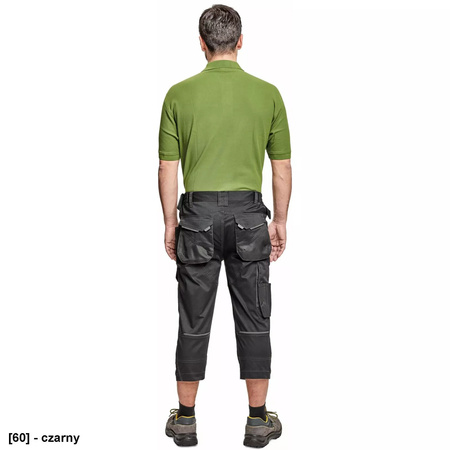 Spodnie 3/4 męskie spodenki robocze ochronne antracyt Cerva DAYBORO