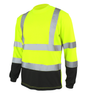 Koszulka odblaskowa z długim rękawem z pasami odblaskowymi T-REF żółta fluo