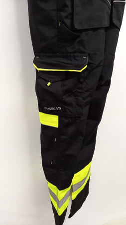 Spodnie robocze z odblaskiem ochronne ogrodniczki CLASSIC-VIS