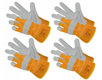 Rękawice skórzane robocze ochronne skórzane Art.Mas RBŻ - 12 par