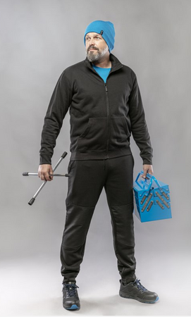 Spodnie dresowe ze wzmocnieniami czarne Hoegert Technik Murg