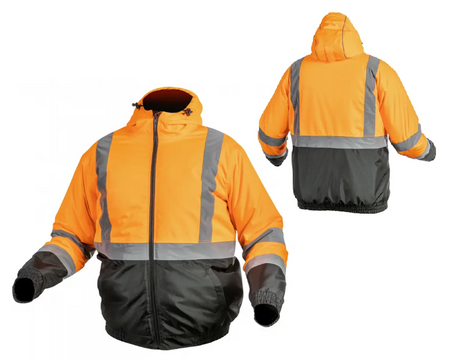 Kurtka robocza bomberka ostrzegawcza ocieplana HOEGERT OKER pomarańczowa