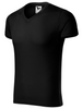 T-shirt MALFINI slim fit V neck koszulka bawełna czarna 146