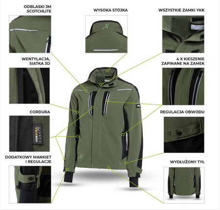 BLUZA ROBOCZA STRETCH LINE Khaki