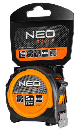 Miara zwijana stalowa z magnesem| 67-115 NEO 5m