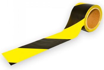 Taśma ostrzegacza TY 100 metrów żółto-czarna