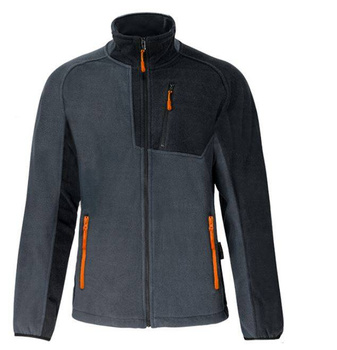 Męski polar roboczy BHP ocieplana bluza polarowa ART.MAS ASYMETRIC GREY