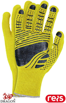 REIS Rękawice nakrapiane neonowe FLOATEX-NEO