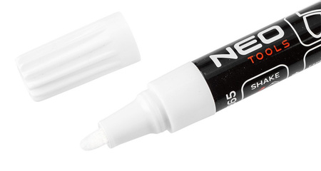 Marker budowlany biały permanentny NEO TOOLS lakierowy, wodoodporny, do różnych powierzchni