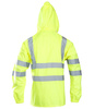 Kurtka przeciwdeszczowa wodoodporna odblaskowa z kaptuerm GROSVENOR żółta fluo