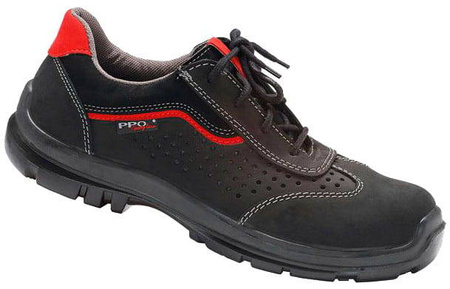 Buty obuwie robocze olejoodporne naturalna skóra półbuty z wkładką antyprzebiciową podnosek PPO 502 S1P SRC