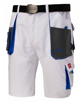 Spodenki szorty robocze białe malarskie CLASSIC