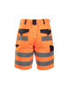Spodenki robocze krótkie ostrzegawcze spodnie ochronne odblaskowe pomarańczowe Polstar BRIXTON FLASH AFKS