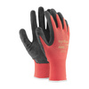 Rękawice robocze uniwersalne ochronne powlekane lateksem ochrona dłoni Ogrifox OX-LATEKS CB czerwone