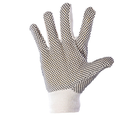 Rękawice robocze ochronne drelichowe nakrapiane bawełniane Polstar RRDN
