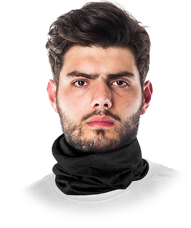 Komin opaska szeroka unisex BAND uniwersalna black,opaska bezszwowa o szerokim zastosowaniu