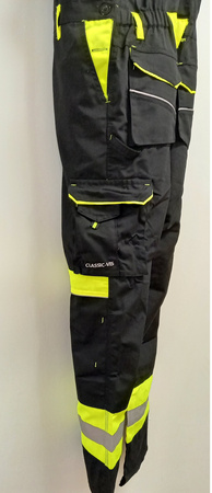Spodnie robocze z odblaskiem ochronne ogrodniczki CLASSIC-VIS
