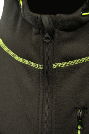 Bluza dresowa polarowa ocieplana ochronna robocza z kapturem ostrzegawcza odblaskowa ze ściągaczem polar BENEFIT RIVAL OARB