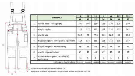Spodnie robocze pas STALCO ALLROUND LINE grafit