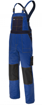 Spodnie robocze ogrodniczki lekkie na lato GRANDMASTER+ niebieskie
