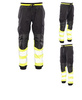 Spodnie Robocze do pasa z odblaskiem czarno-zółte Joggery