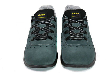 Półbuty ochronne buty robocze antyelektrostatyczne skóra welurowa kompozytowy podnosek antypoślizgowe olejoodporne Demar ALTER S1 SRC