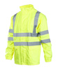 Kurtka przeciwdeszczowa wodoodporna odblaskowa z kaptuerm GROSVENOR żółta fluo