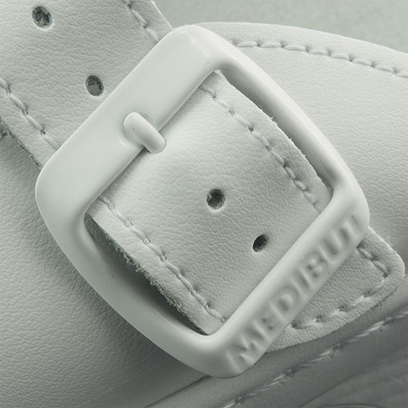 Klapki skórzane profilaktyczne Medibut damskie antypoślizgowe