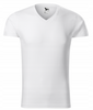 T-shirt MALFINI slim fit V neck koszulka bawełna biała 146