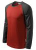 Koszulka RIMECK 130 z długim rękawem dwukolorowa szaro-czerwona