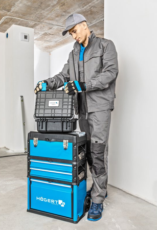 Spodnie robocze ogrodniczki 100% bawełna jasnoszare HOGERT KALMIT