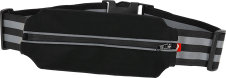 Saszetka na elastycznym pasku z pasami odblaskowymi BAGGYX czarna