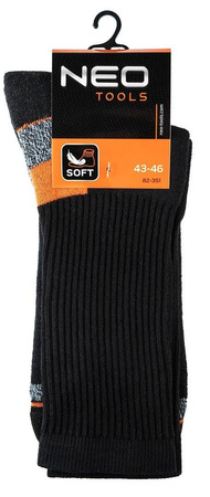 Skarpety bawełniane robocze wysokie wygodne ściągacz żebrowy ochrona przed przetarciami NEO Tools 82-35