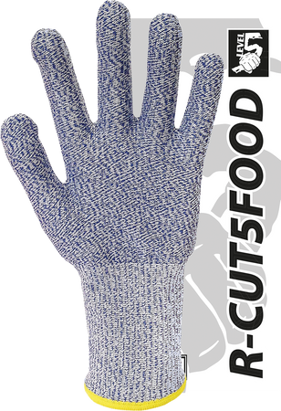 Rękawice ochronne wykonane z mieszanki przędzy HDPE i włókna szklanego R-CUT5FOOD