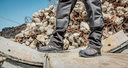 Półbuty robocze buty zamszowe ochronne antypoślizgowe antyprzebiciowe antyelektrostatyczne olejoodporne NEO Tools 82-03 S1P SRC