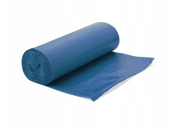 Grube ekologiczne worki na śmieci 120L worki foliowe na odpady z atestem higienicznym FOLIPAK LDPE niebieskie 25szt.