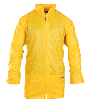 Kurtka nylonowa przeciwdeszczowa wodoodporna z kapturem żółta Polstar GROSVENOR D214