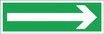 Znak ewakuacyjny tabliczka „Kierunek do wyjścia drogi ewakuacji" 100x300